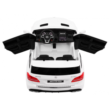 Auto na akumulator Mercedes AMG GLS63 dla dzieci Biały + Lakierowany + 4x4 + Nawiew powietrza